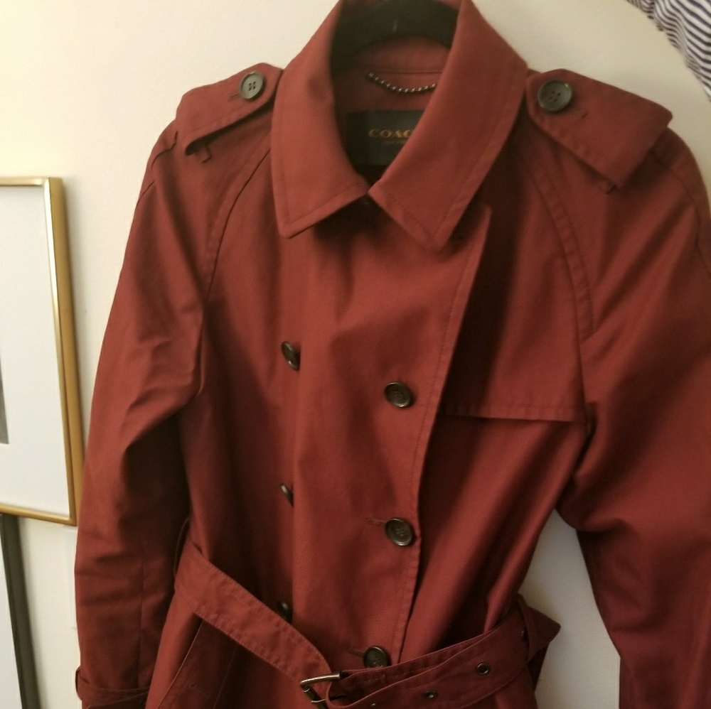 Coach TRENCH COAT......Burgundy